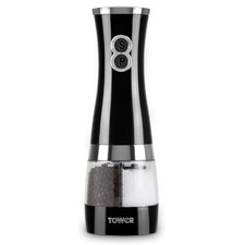 Tower T847004B Electric Salt and Pepper Mills, Battery Operated with Adjustable
