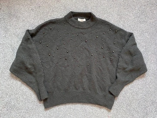 Grey pearl embroidered - pearl,