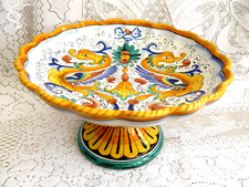 VINTAGE  DERUTA RARE  ** RAFFAELLESCO **   FRUIT STAND/TAZZA