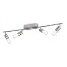 Philips Ledino LED Four Spot Light - Brushed Chrome - 56454/17/16