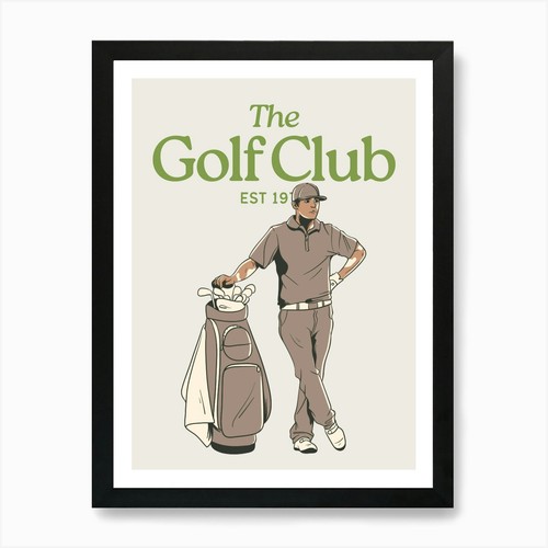 The golf club print vintage - club,