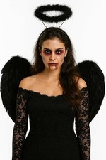 Black Angel Wings & Halo Set