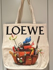 LOEWE Limited Edition Crafted World Exhibition Canvas Tote Bag H:40cm w:38cm New