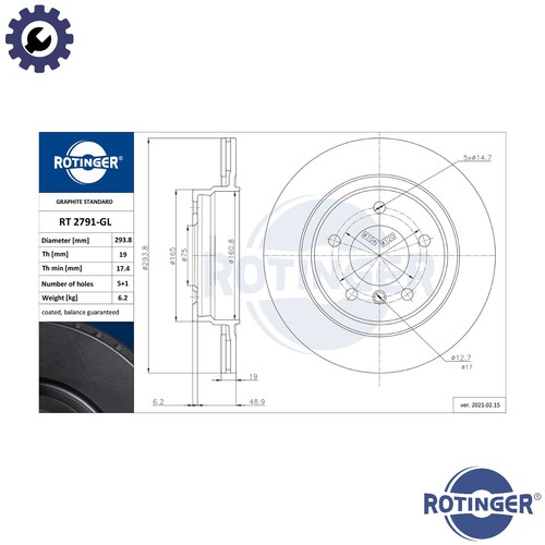 Brake disc 2791 gl - 2x,