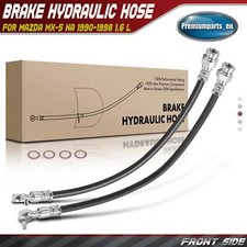 2x Brake Hoses Front for Mazda MX-5 NA 1990-1998 1.6 L NA0143810 NA7543820 New