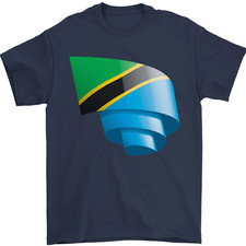 Curled Tanzania Flag Tanzanian
