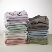 Smoke grey cellular blanket - smoke,