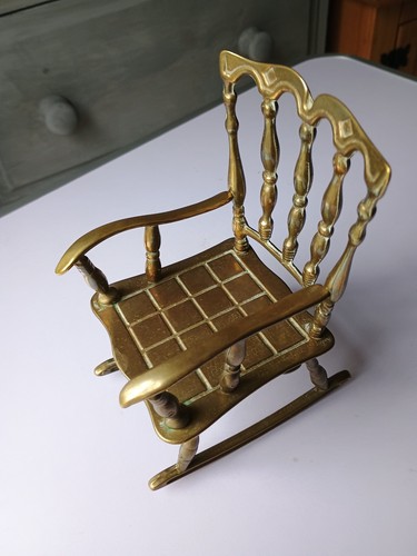 Vintage brass rocking chair - rocking,