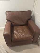 Top Quality British Made Brown Leather Armchair