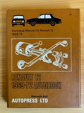 Renault 12 1969-72  Autobook Workshop Manual Kenneth Ball