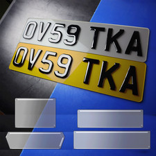 Tinted Show Plates Smoked Numbers 2D 3D 4D Oversize Hex Square JDM Custom