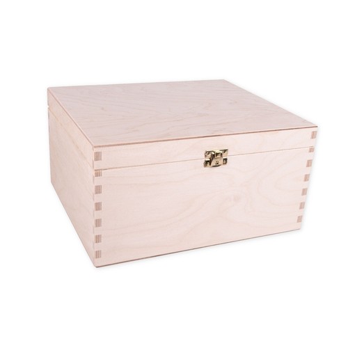 Plain wooden box - wooden,