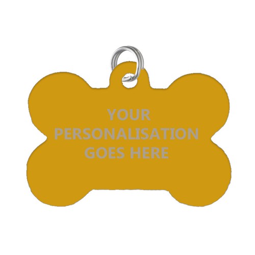 Personalised dog tag bone - dog,