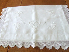 Vintage White Linen Hand