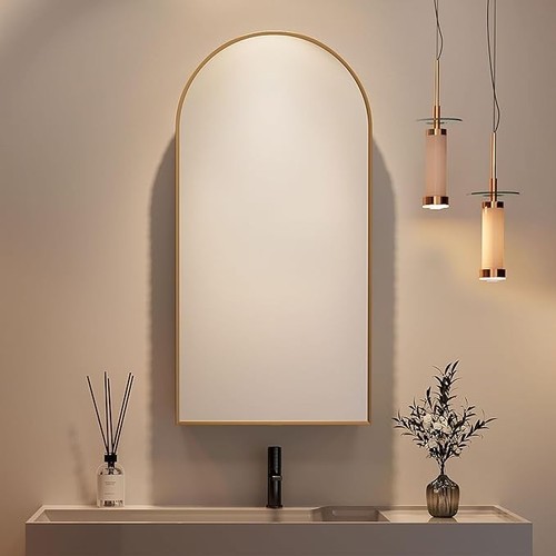 Arched mirror cabinet bathroom - mirror,