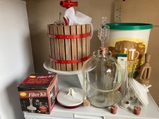 Wine making equipment inc. 50 x 1 gallon demijohn’s (or split sale available)