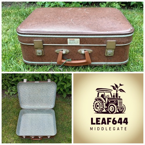 Small suitcase brown rustic - small,