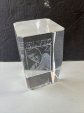 elvis presley etched crystal