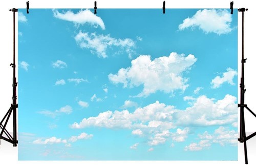 Blue sky backdrop - blue, clouds