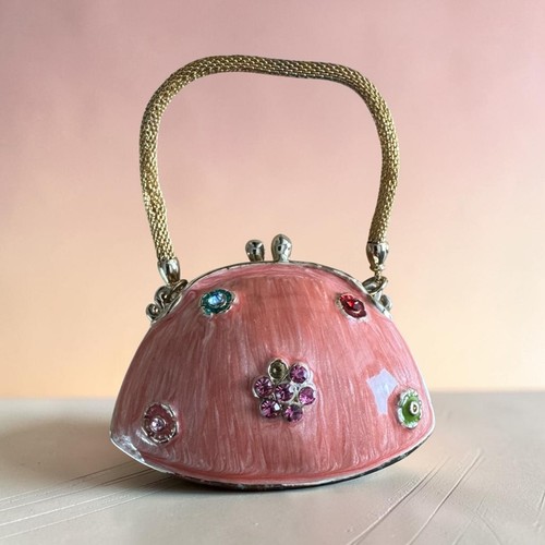 Vintage enamel handbag trinket - vintage,