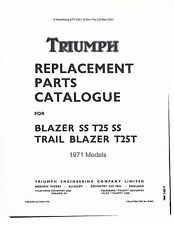 Triumph Parts Manual Book 1971