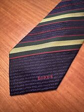 Lords Cricket - 100% Silk - Neck Tie - Stripe Pattern England Sri Lanka Pakistan