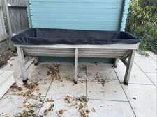 VegTrug Wall Hugger Planter - Medium (Grey Wash) | Stylish Raised Garden Bed