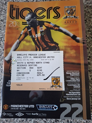 Programme and match - programme, ticket