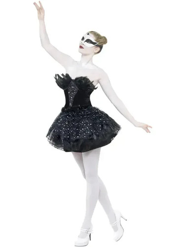 Ladies black swan costume - swan,
