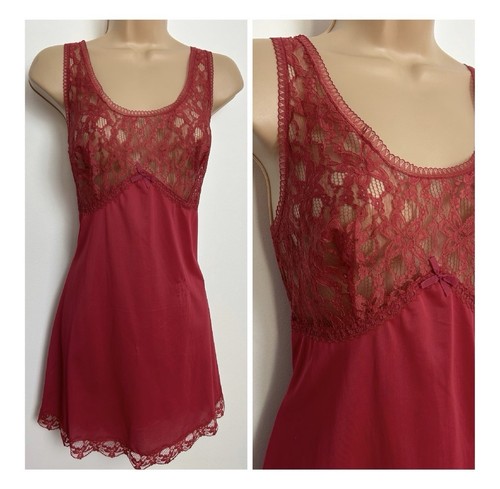 Vintage 1980s dark red lace - dark,