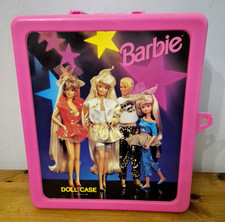 Vintage Barbie Mattel 90s Pink Fashion Doll Carry Case - In need of repair RARE