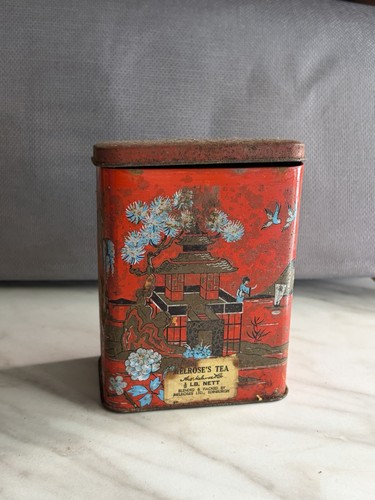 Vintage tea caddy tin - vintage, storage
