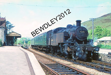 ORIGINAL 35mm SLIDE LMS 41295 SITS IN CORFE CASTLE STATION EARLY 1960s