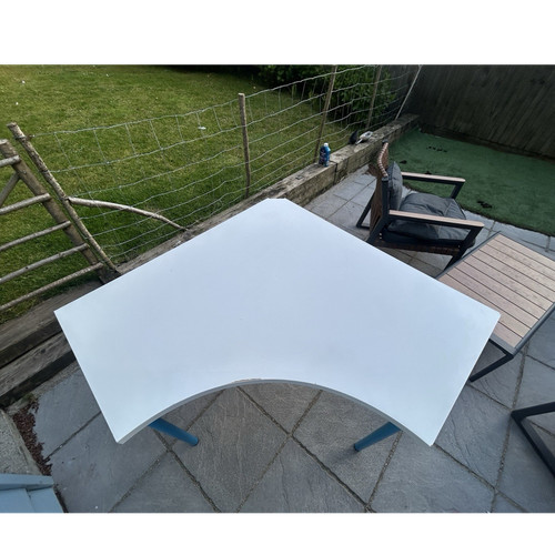 Ikea corner desk white - corner, white/blue