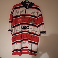 Rare  Gloucester Rugby Cotton Traders 2003/05 Striped Red Home Shirt M