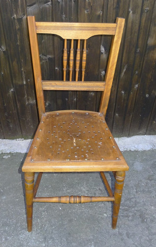 Vintage punched turned wooden