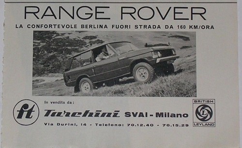1971 range rover - range, advertising