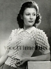 Knitting Pattern Vintage 1940s