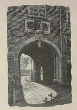 Tunnicliffe HORSE GUARDS WESTMINSTER LONDON ARCH 1945 Print of a Woodcut