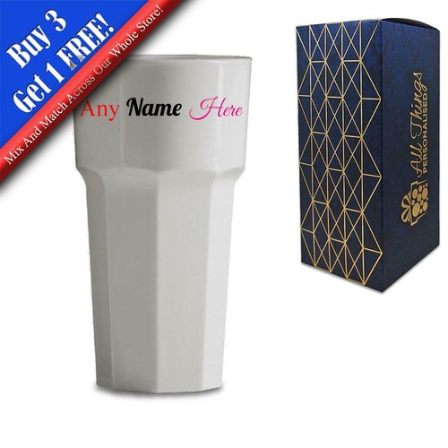 Personalised plastic white - plastic,