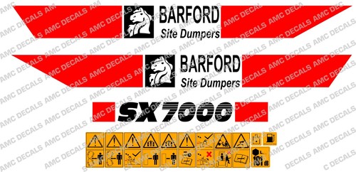 Barford sx7000 dumper decals - sx7000,