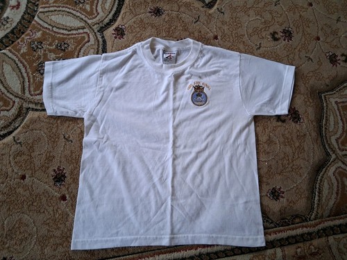 Jerzees white shirt with hms - with,