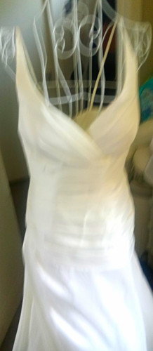 Ivory satin mermaid - satin,