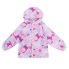 Peppa Pig Girls Raincoat Hooded Rain Coat Jacket Showerproof