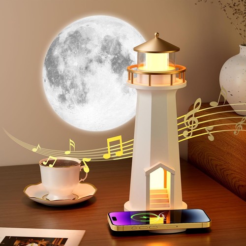 Moon lighthouse projection - moon,