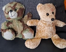 Two Small Plush Teddies Teddy Bear Soft Toy Bundle Each 8in. VGC