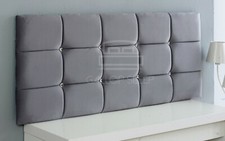 HEADBOARD PLUSH VELVET  CUBE