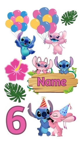 Stitch edible icing cake - edible,