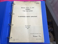 Triumph CL500 (T100) Military Motorcycle Illustrated Parts Catalogue 1976