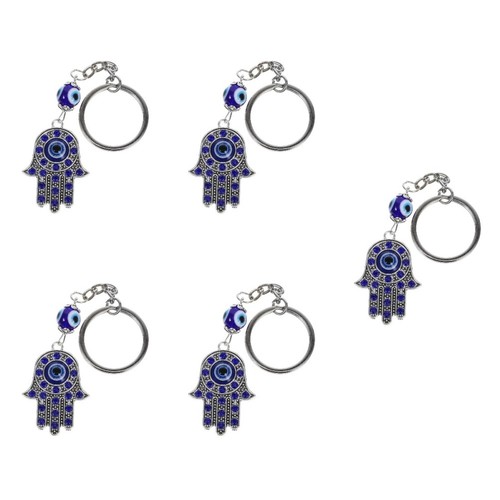 Blue evil eye keychain - blue, charm